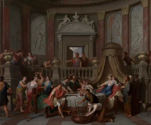 The Banket of Cleopatra, ca. 1700 (olje på lerret)