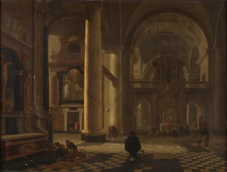 Interiør i en katolsk kirke