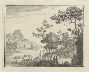 Elvelandskap med landingsplass