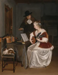 Musikktimen, ca. 1670.