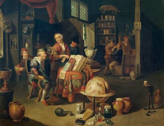 Charlatan, olje på lerret av Gerard Thomas (1663-1721), Belgia