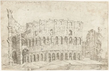 Eksteriør av ruinene av Colosseum, Roma