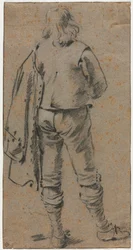 En mann som står sett fra baksiden, ca. 1630.