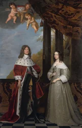 Portrett av Friedrich Wilhelm (1620-88), kurfyrst av Brandenburg, og hans kone Louise Henriette (1627-67), grevinne av Orange-Nassau