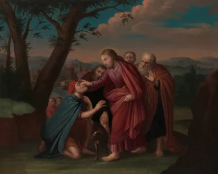 Kristus helbreder den blinde, ca. 1725-30.