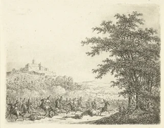 Rytterkamp ved Königstein festning Møtet ved Königstein