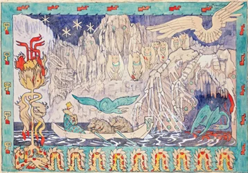 Kjempehulen - Munthe, Gerhard (1849-1929) - 1892 - Akvarell, Gouache på papir - 78,5x112,9 - Nasjonalmuseet for kunst, Oslo
