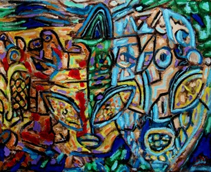Alien Abstract, 2019 (olje på lerret)