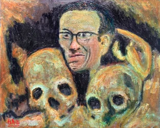 Crumb Skulls (hyllest til R. Crumb), 2019 (olje på lerret)