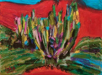 Saguaro-ånd, 2018, olje på lerret