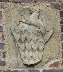 Våpenskjold fra Rucellai-familien, ca. 1450-80 (pietra serena)