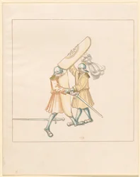 Freydal, The Book of Jousts and Tournament of Emperor Maximilian I: Combats on Foot (Jousts) (Volum III): Plate 156