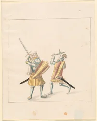 Freydal, The Book of Jousts and Tournament of Emperor Maximilian I: Combats on Foot (Jousts) (Volum III): Plate 155