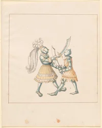 Freydal, The Book of Jousts and Tournament of Emperor Maximilian I: Combats on Foot (Jousts) (Volum III): Plate 153