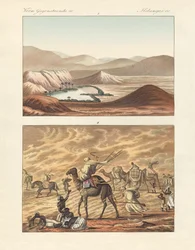 Om Sahara (farget gravering)