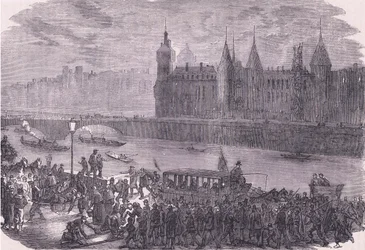Innbringer de sårede, Cassells History of the War between France and Germany utgitt av Cassell and Company Limited, ca. 1890 (litho)