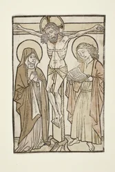 Kristus på korset mellom Maria og Johannes, 1460-70