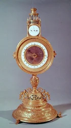 Klokke i form av en monstranse tilhørende kardinal de Granvelle, Augsburg, 1564 (forgylt kobber)
