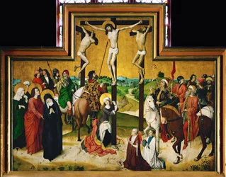 Korsfestelse. Panel fra et alter (olje på tre).