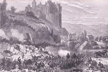 Defense of Chateaudun, Cassells History of the War between France and Germany utgitt av Cassell and Company Limited, ca. 1890 (litho)