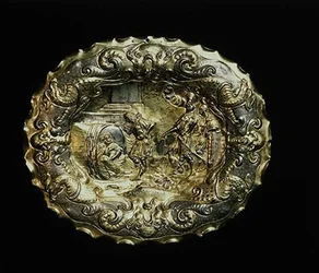 Rett som viser Diogenes og Alexander den store, Augsburg