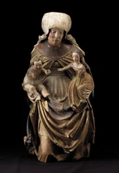 Figurgruppe av Anna Selbdritt, Swabia (polykrom og forgylt tre)