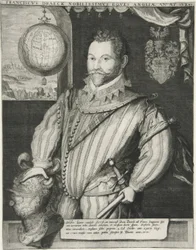 Francis Drake, pub. 1800-tallet (gravering)
