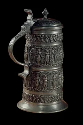 Tysk kunst: krus med vermeil fra Annaberg. Det 16. århundre. Paris, Louvre-museet
