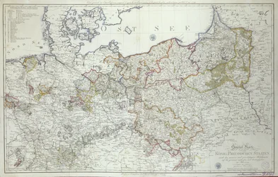 Kart over de prøyssiske statene i 1799