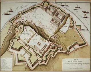 Kart over festningen Beograd etter erobringen av feltmarskalk Gideon Freiherr von Laudon …