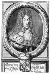 Maximilian II Emanuel (1662-1726), gravert av Leonard II Heckenauer (165060-c.1704)