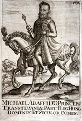 Michael Apafi (1632-90) Prins av Transylvania, illustrasjon fra en bok om de osmanske kampanjene i Europa, gravert av Paul Furst (ca. 1605-66)