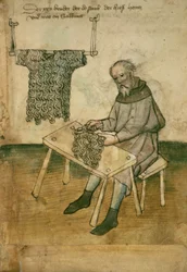 Ms Amb 3172 Armourer Making a Hauberk