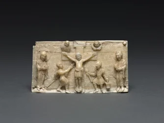Plakett fra et bærbart alter: Korsfestelsen, Nedre Rhindalen, 1050-1100