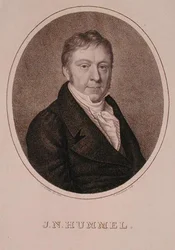 Portrett av Johann Nepomuk Hummel (1778-1837) gravert av F. Fleischmann