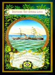 Plakat som annonserer den tyske Øst-Afrika-linjen, 1890