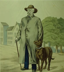Prins Otto von Bismarck i Friedrichsruh (litografi)