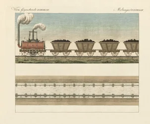 Jernbaner og Steamtrans (farget gravering)
