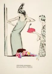Spiegelein, Spiegelein .., hatter av Martha Lowenthal, fra Styl, utg. 1922 (pochoir-trykk)