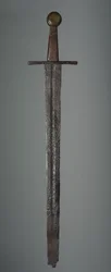 Sverd, ca. 1350 (erstatninger av jern, tregrep og messing)