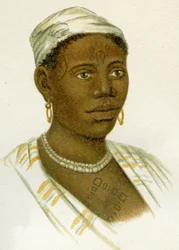 Tatovert afrikansk kvinne, 1894