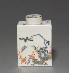 Tea Caddy, produsent Meissen Porselensfabrikk, Tyskland, ca. 1735