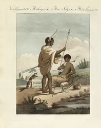 Bechuans (farget gravering)