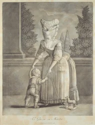 The Boy in the Sailor Suit, utgitt av Johann Jakob Haid (1704-67) Augsburg (mezzotint)