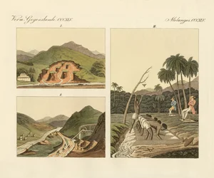 Perlegruvene i Brasil (farget gravering)