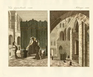 Jerusalems hellige grav (farget gravering)