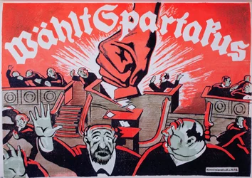 Stem på Spartacus, valgplakat for Spartakusforbundet, 1918