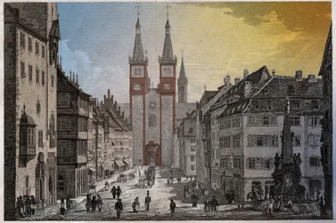 Würzburg. (gravering, ca. 1830)
