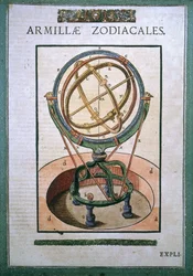 Zodiacal Armillary Sphere i "Mechanical Astronomy" av Tycho Brahe (1546 - 1601), Wandsbeck