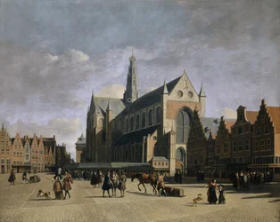 Grote Markt i Haarlem, 1680-tallet.